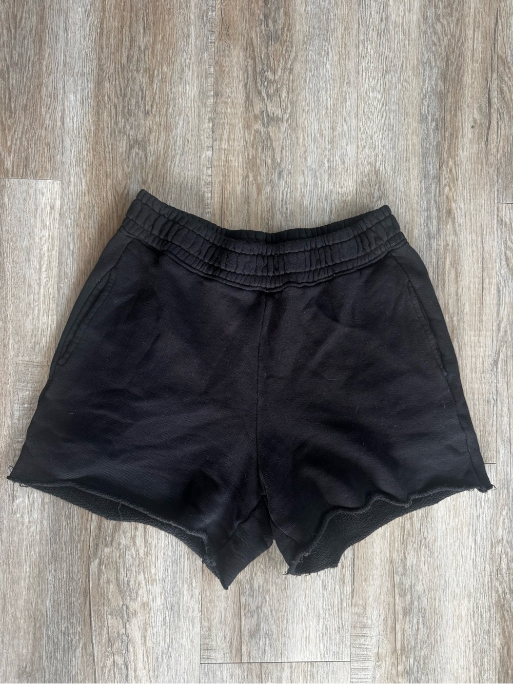 Cotton Citizen Black Elastic Waist Athletic Shorts